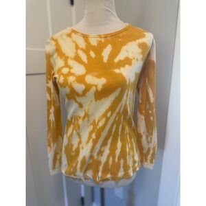 Hand Tie-Dye Distressed Cotton Sweatshirt At‎ John's Bay Size Small